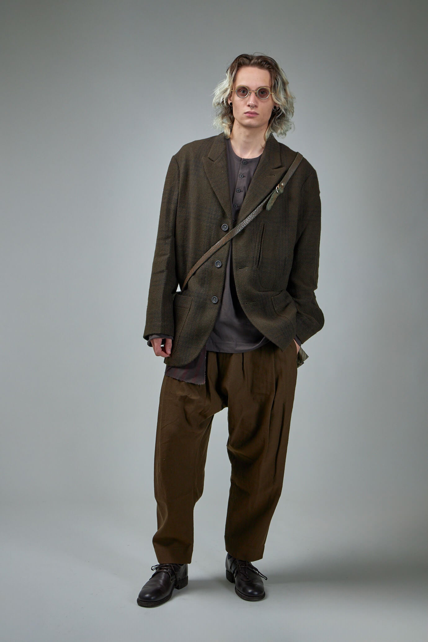 Einreihiger Blazer mit Scholar-Print