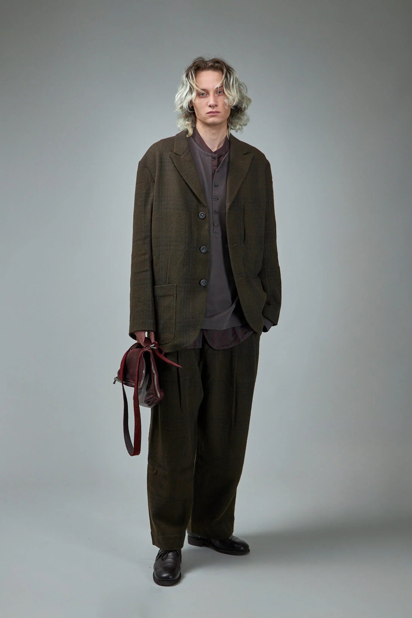 Einreihiger Blazer mit Scholar-Print