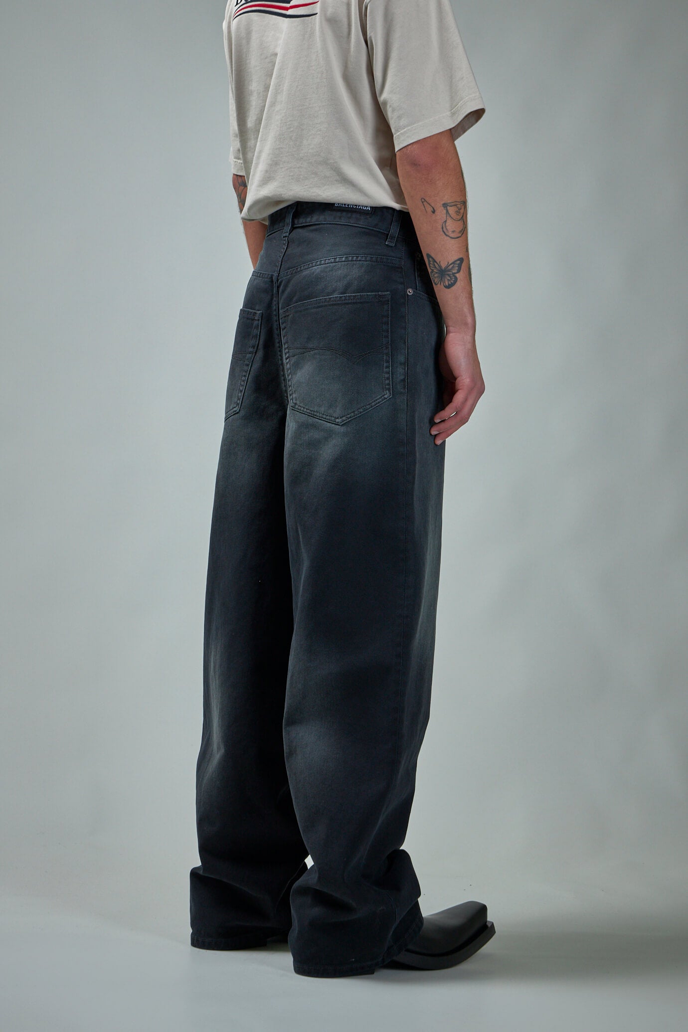 Balenciaga Baggy Logo Print Sweatpants, Man Track Pants Black Xl