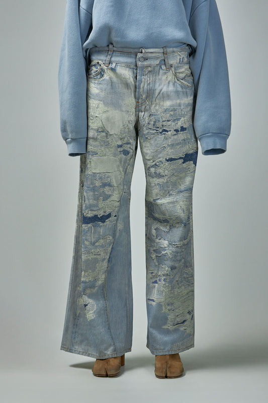 Distressed Printed  Jeans