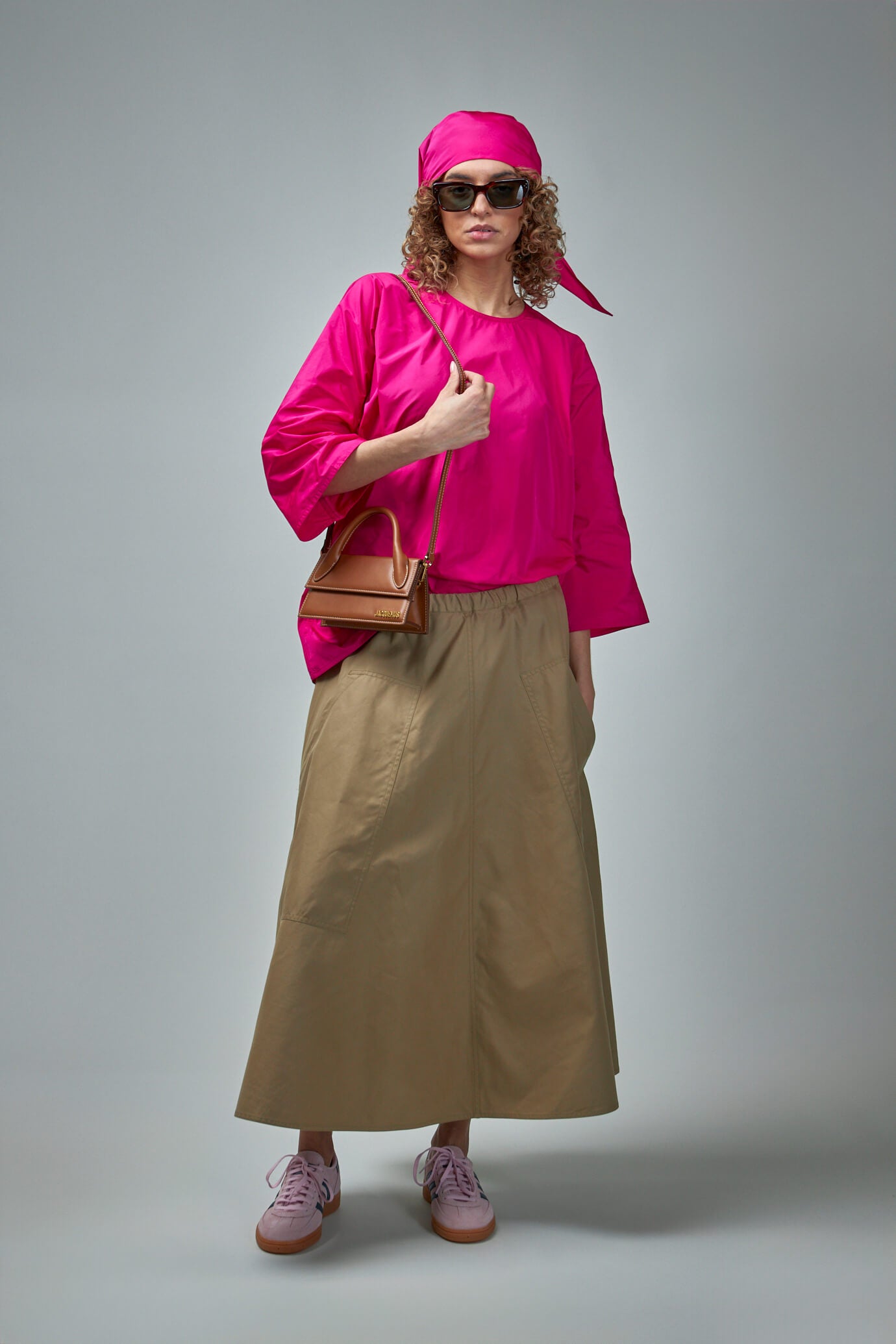 Scout Cris Wide Midi Skirt With Big Patched Pockets