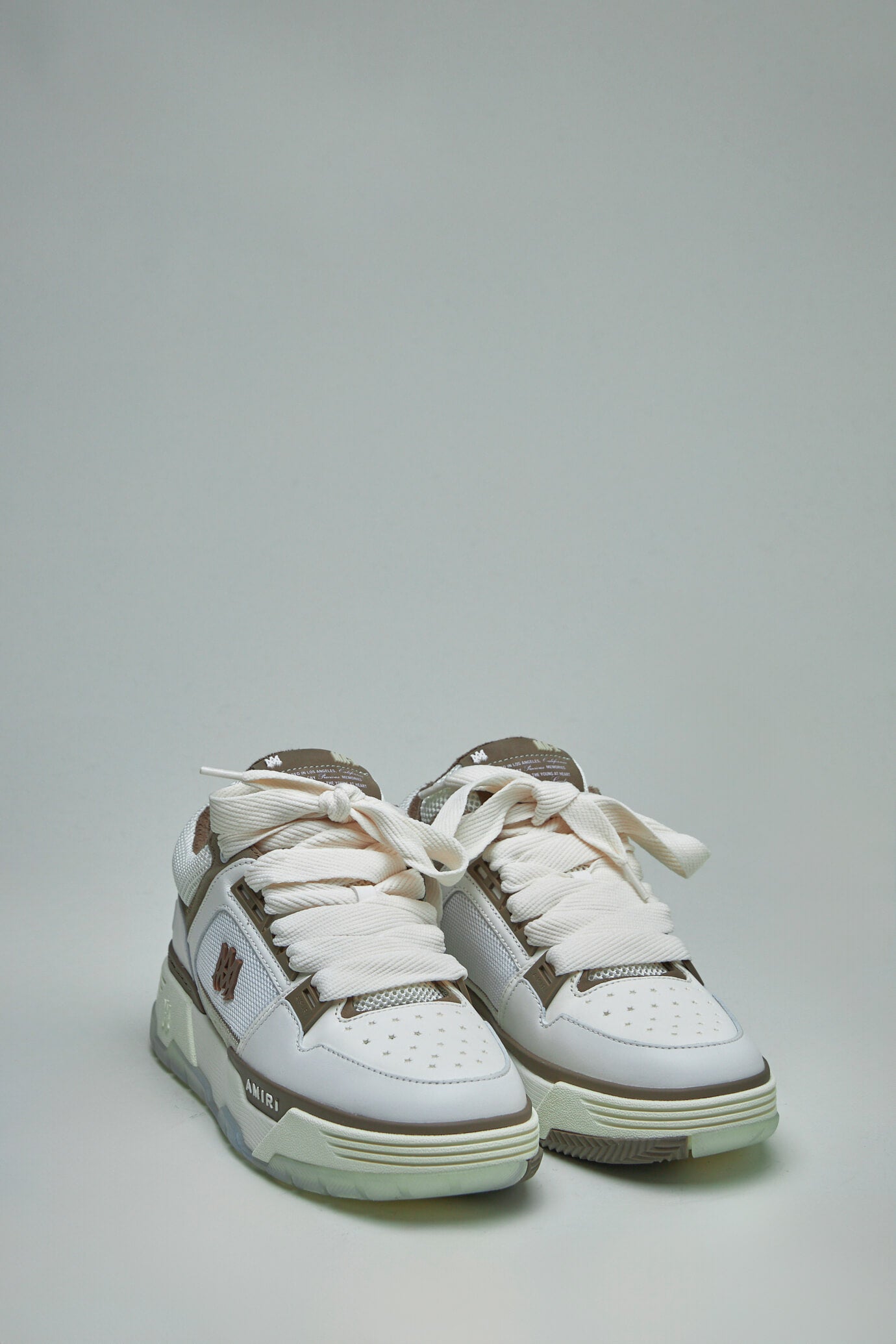 Leather low trainers Louis Vuitton x Nigo White size 10 UK in