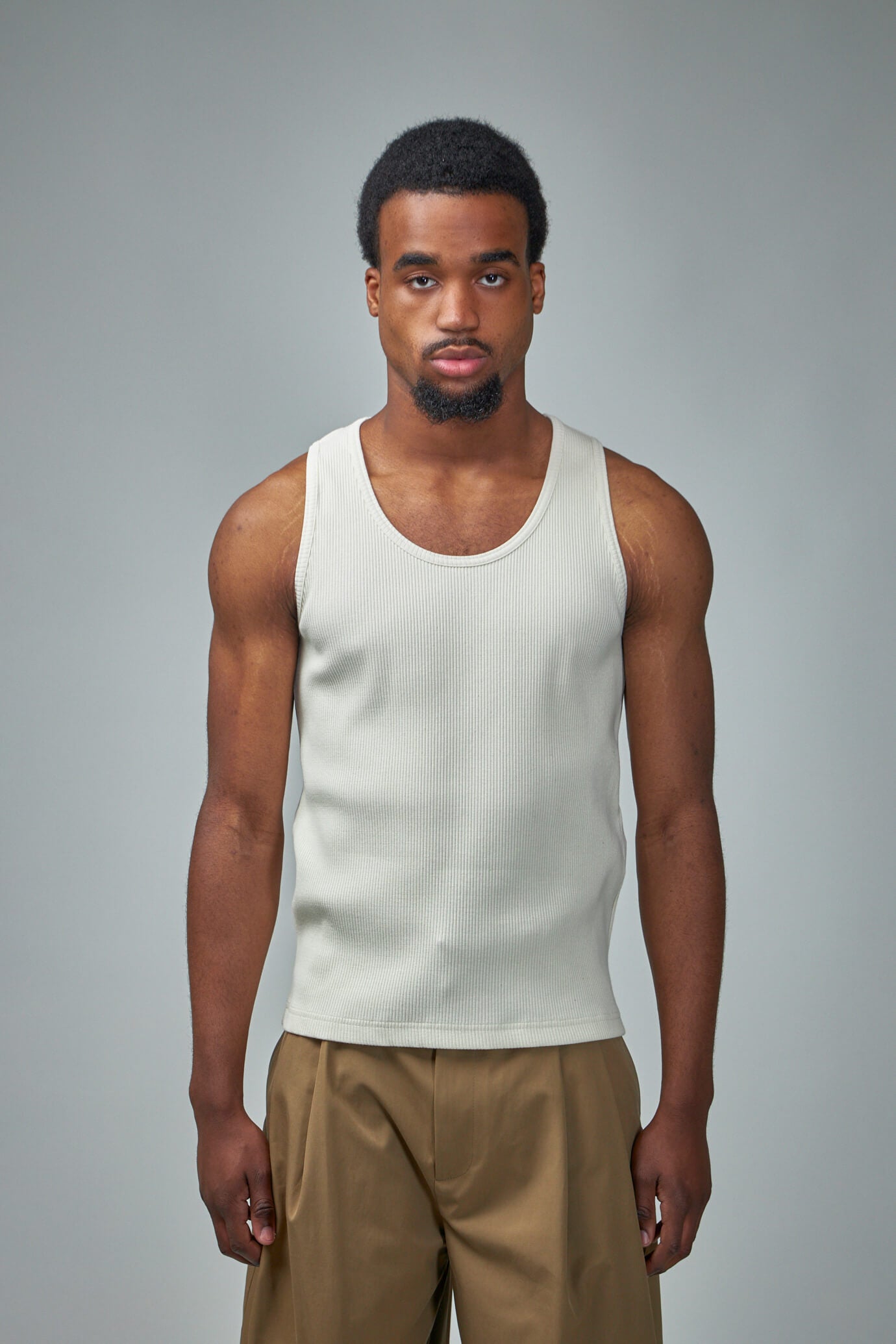 Compact Cotton Rib Jersey Tank Top