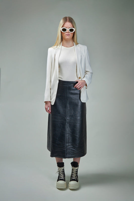 Gardenia Leather Skirt