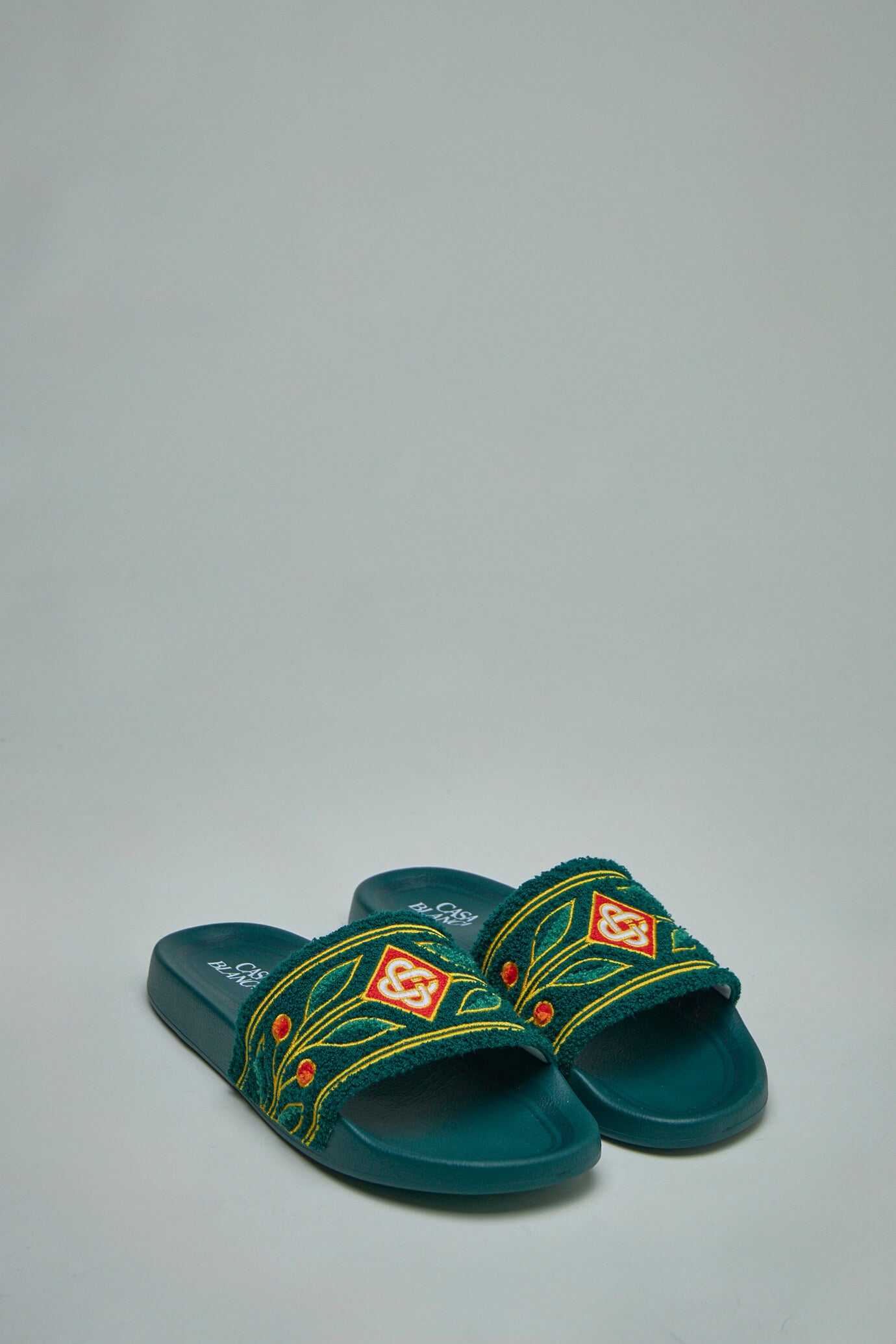 Embroidered Terry Slider