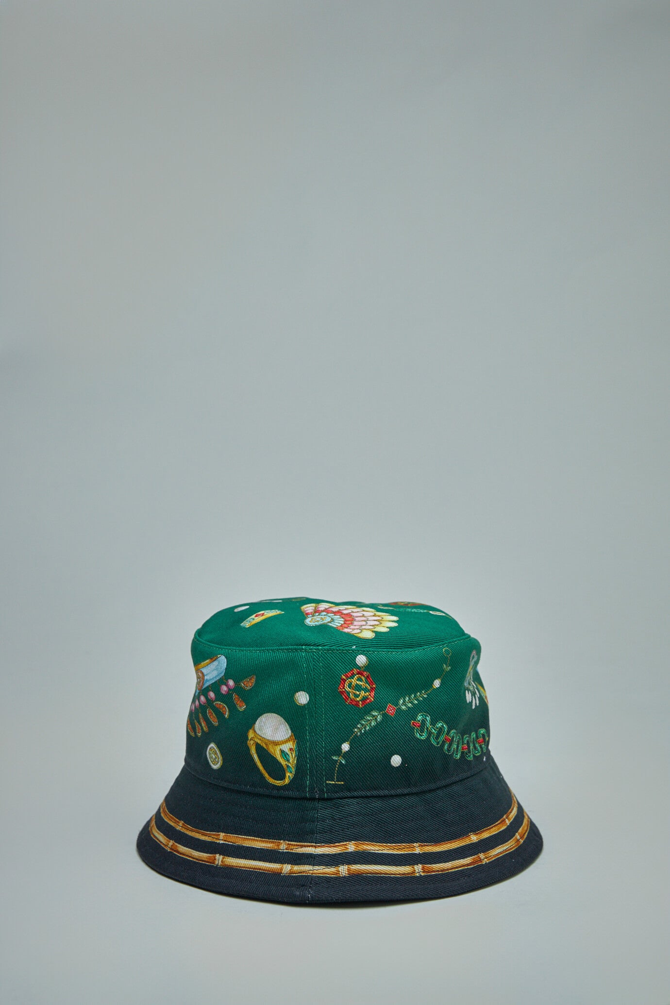 Printed Denim Bucket Hat - La Boite a Bijoux