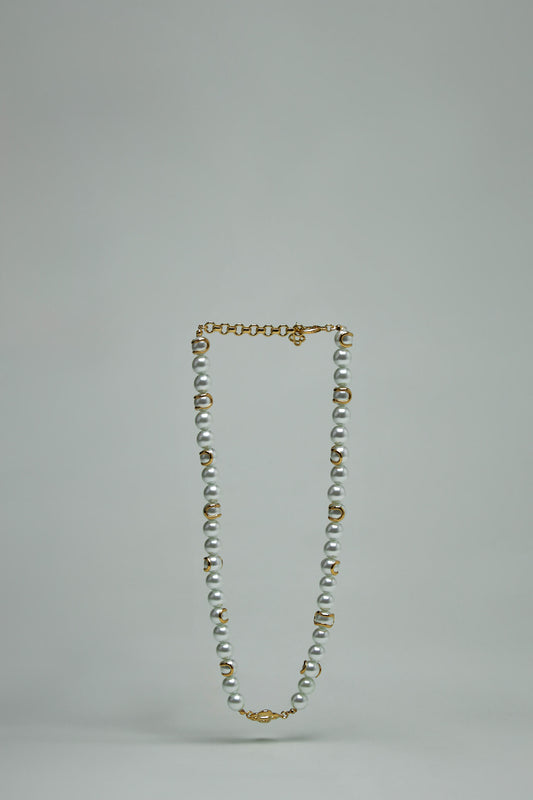 Pearl Monogram Necklace