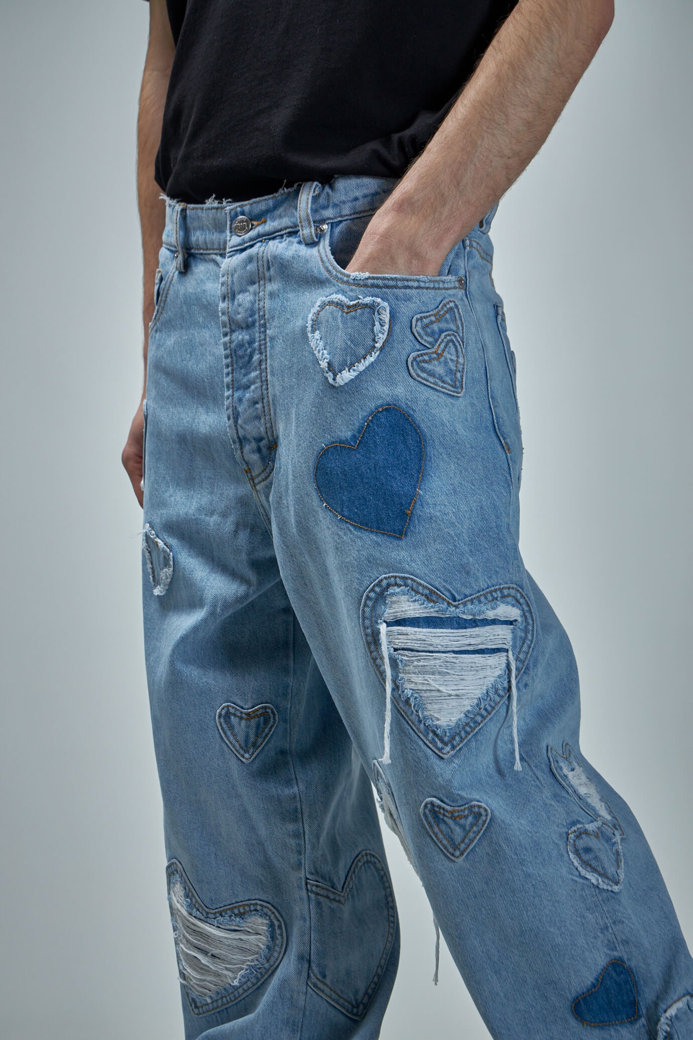 Heart Patchwork Jeans