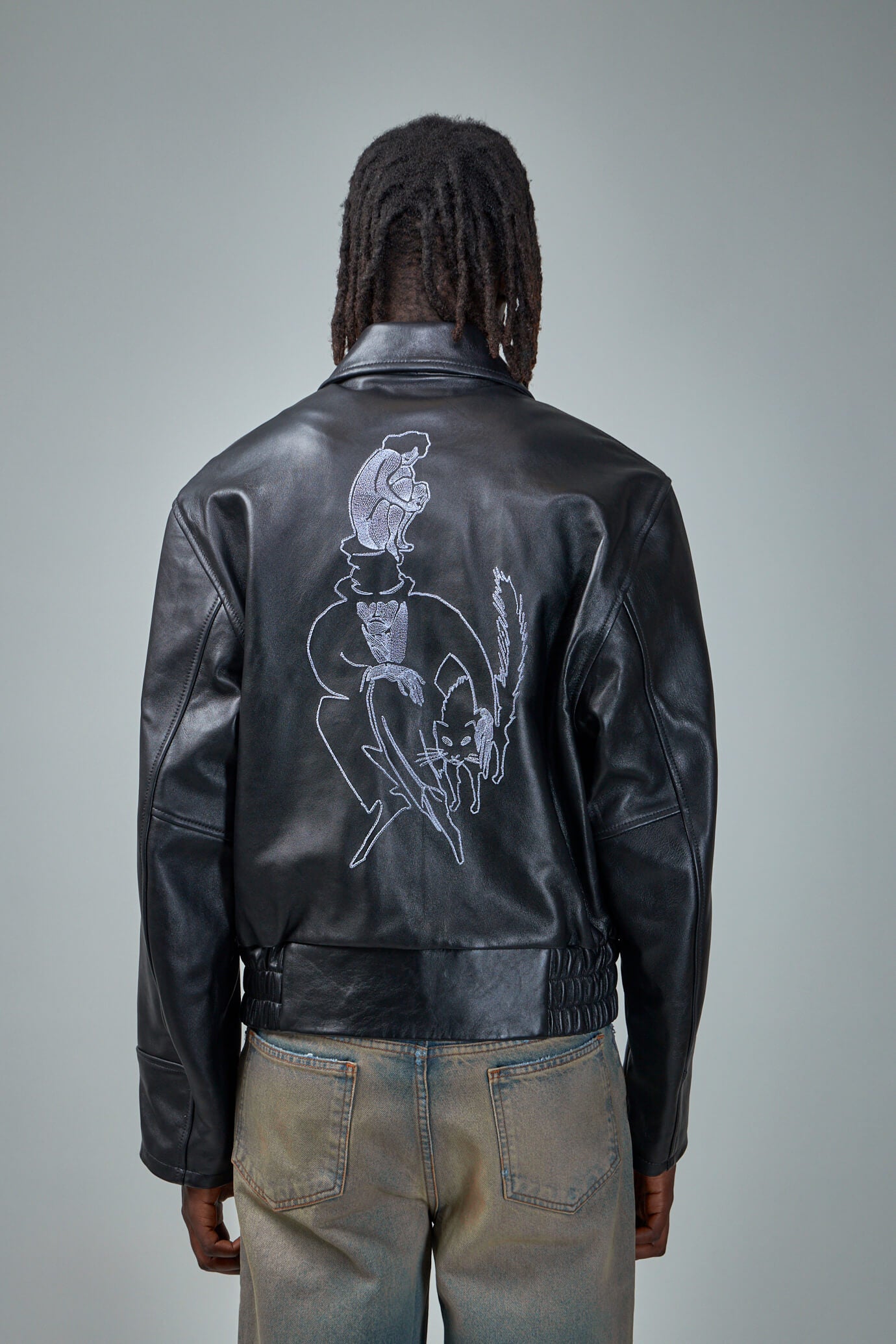 ERD Arcane 17 Zip Up Leather Jacket