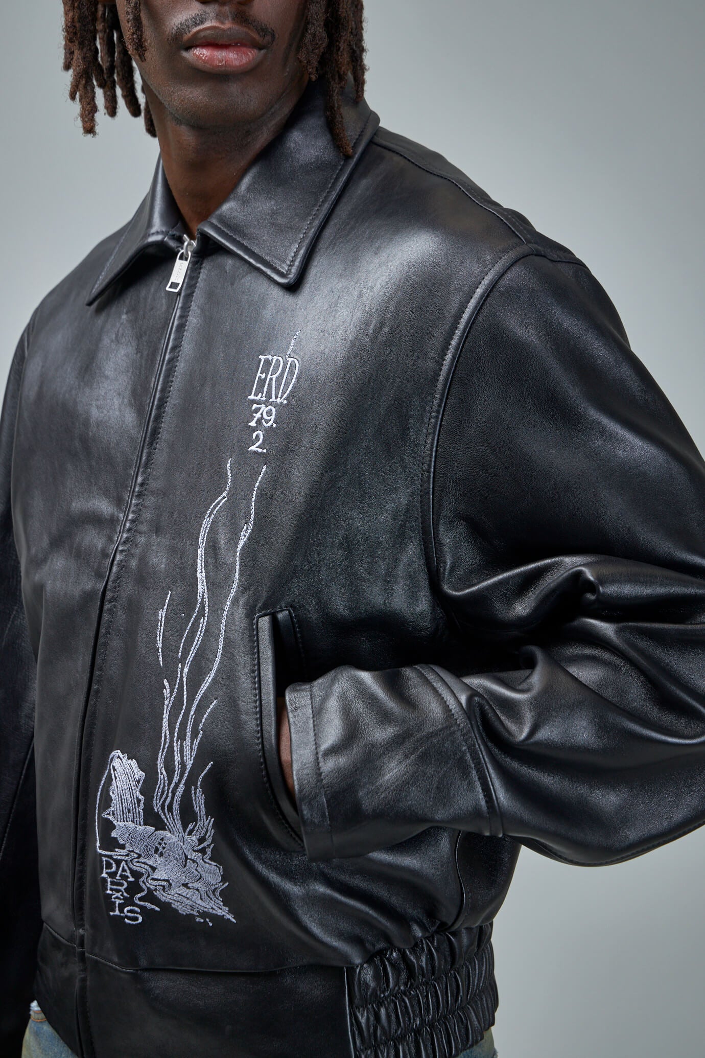 ERD Arcane 17 Zip Up Leather Jacket