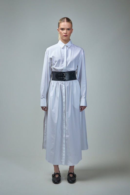 Belted Dress blanc