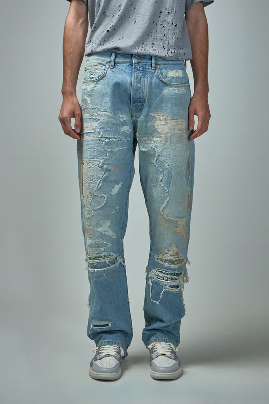 Repaired Straight Jean
