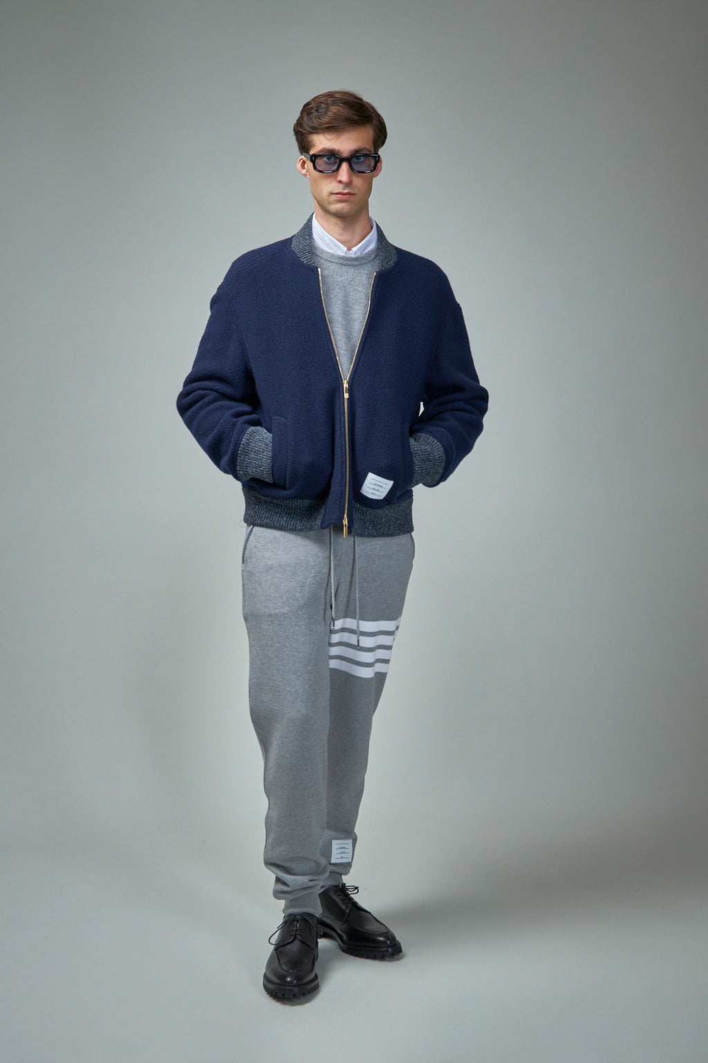 Washed Pique Stitch Crew Neck