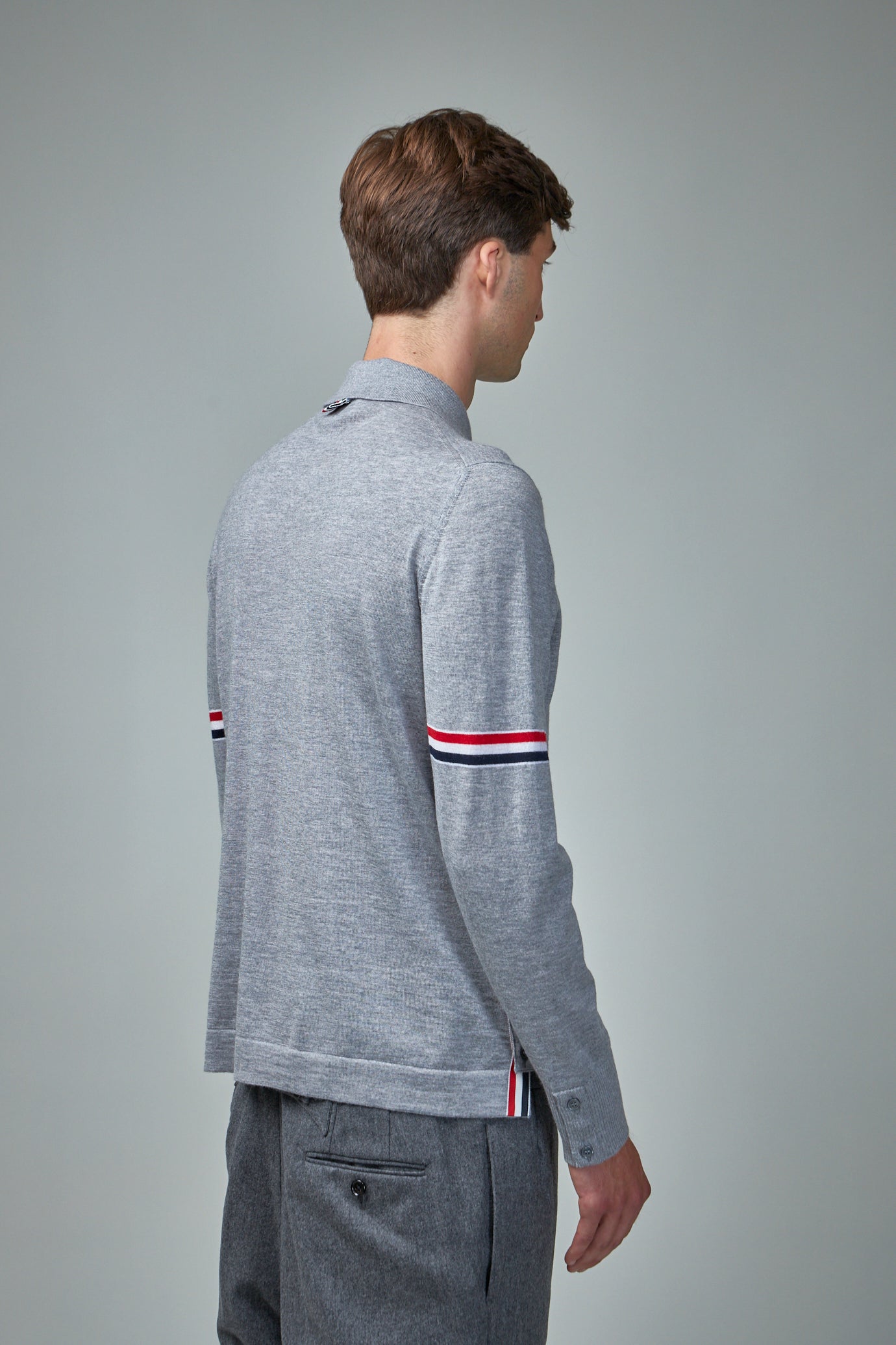 Jersey Stitch Button Down Long Sleeve Shirt