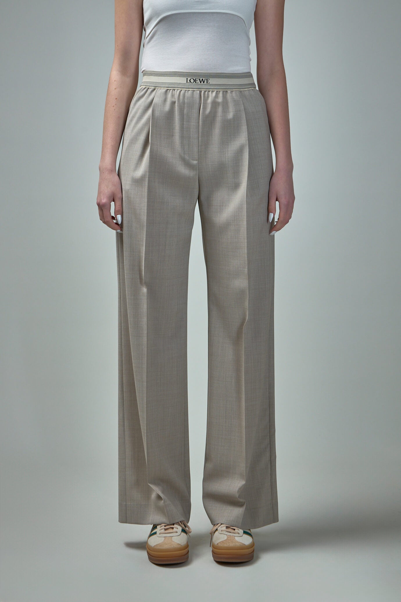 Trousers with Logo Waistband