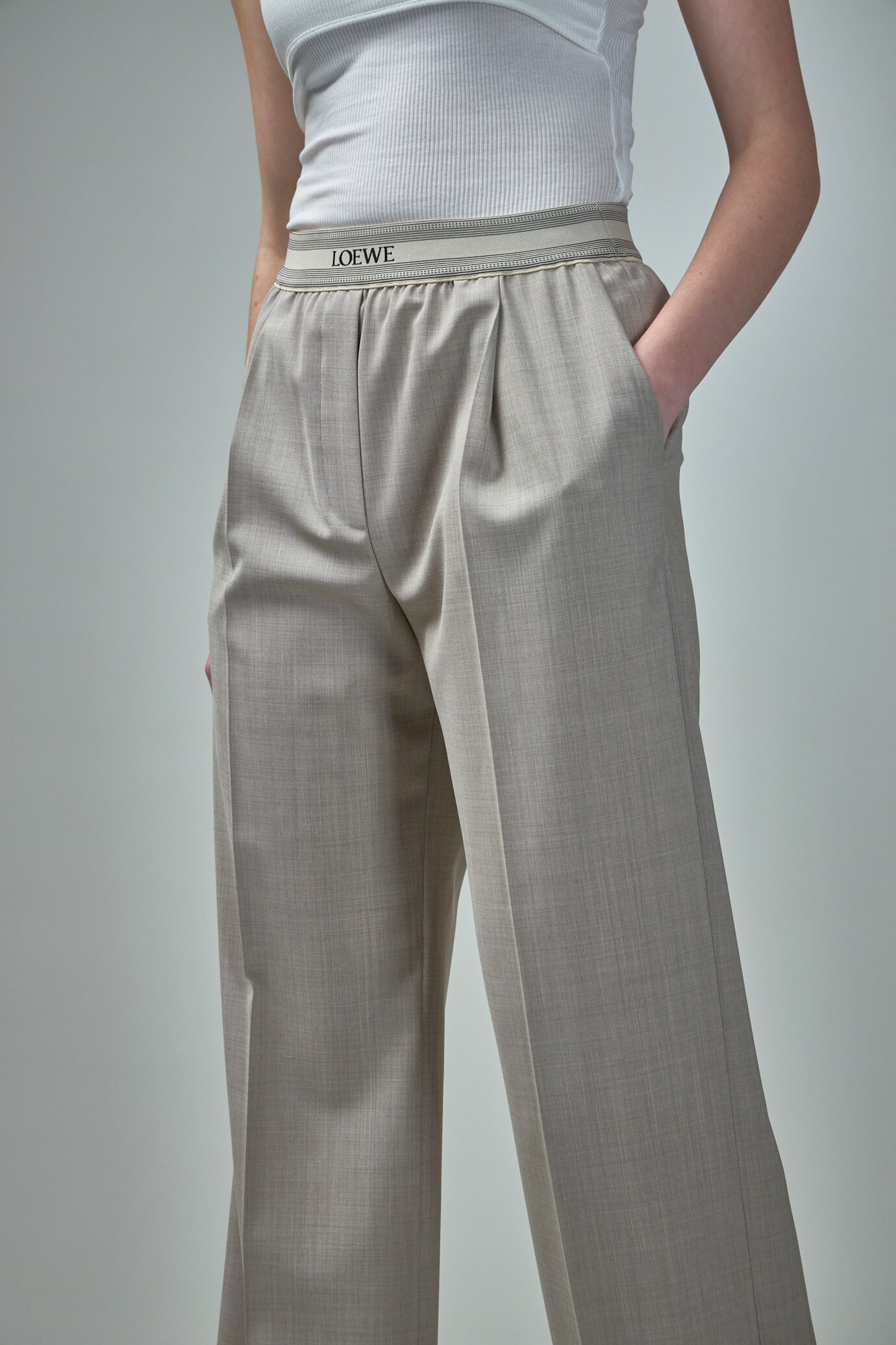 Trousers with Logo Waistband