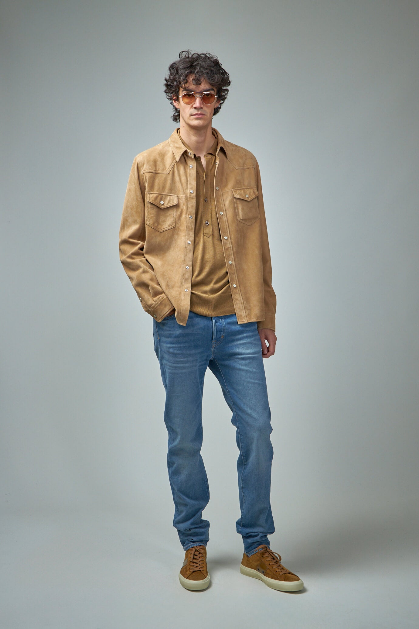 Light Suede Western Shirt