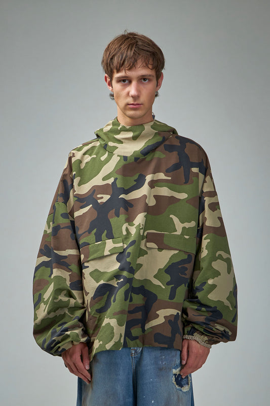 Military Nylon Hooded Anorak