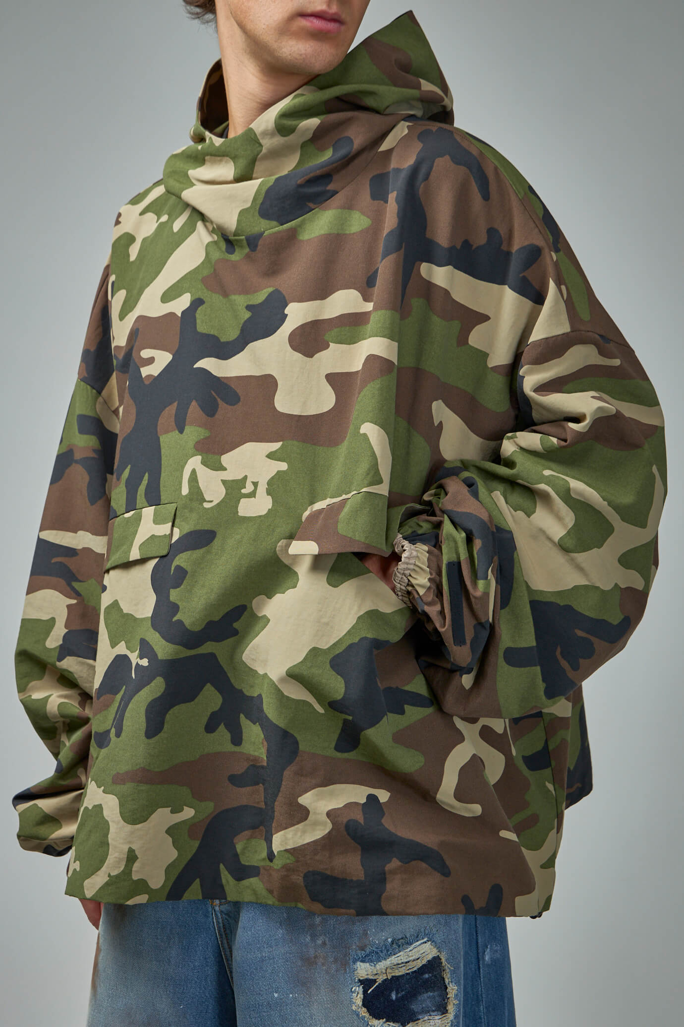 Fear of god camo hoodie hotsell