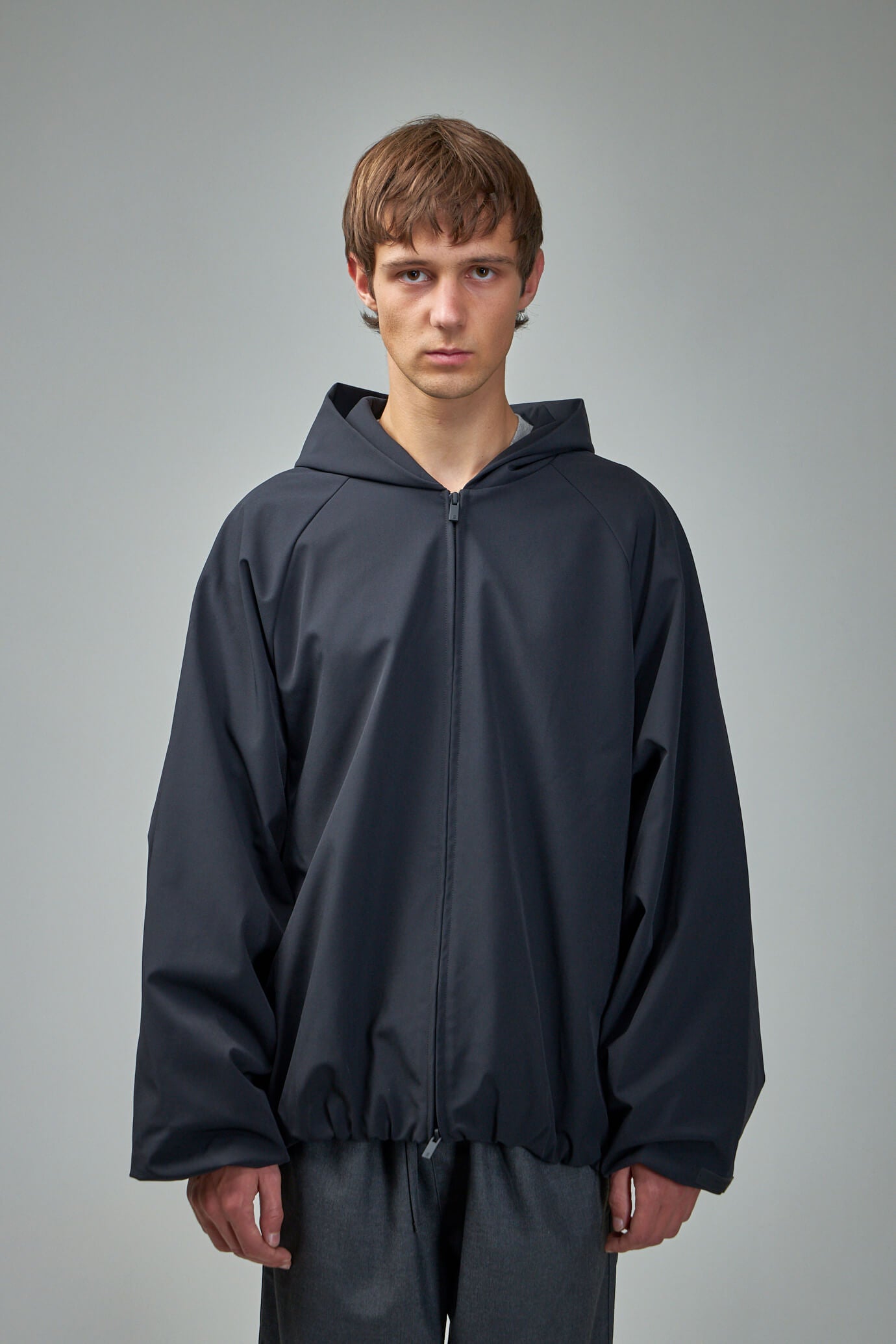 Bonded Nylon Hooded Bomber