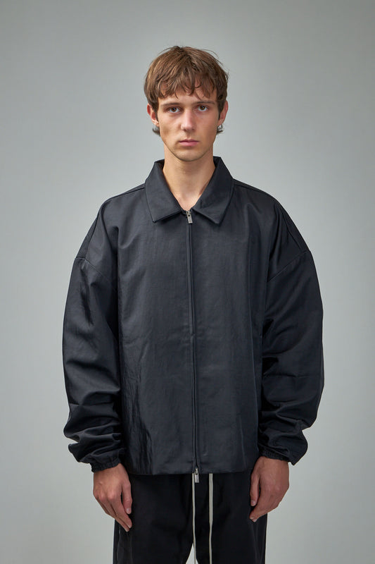 Textured Nylon trucker Jacket