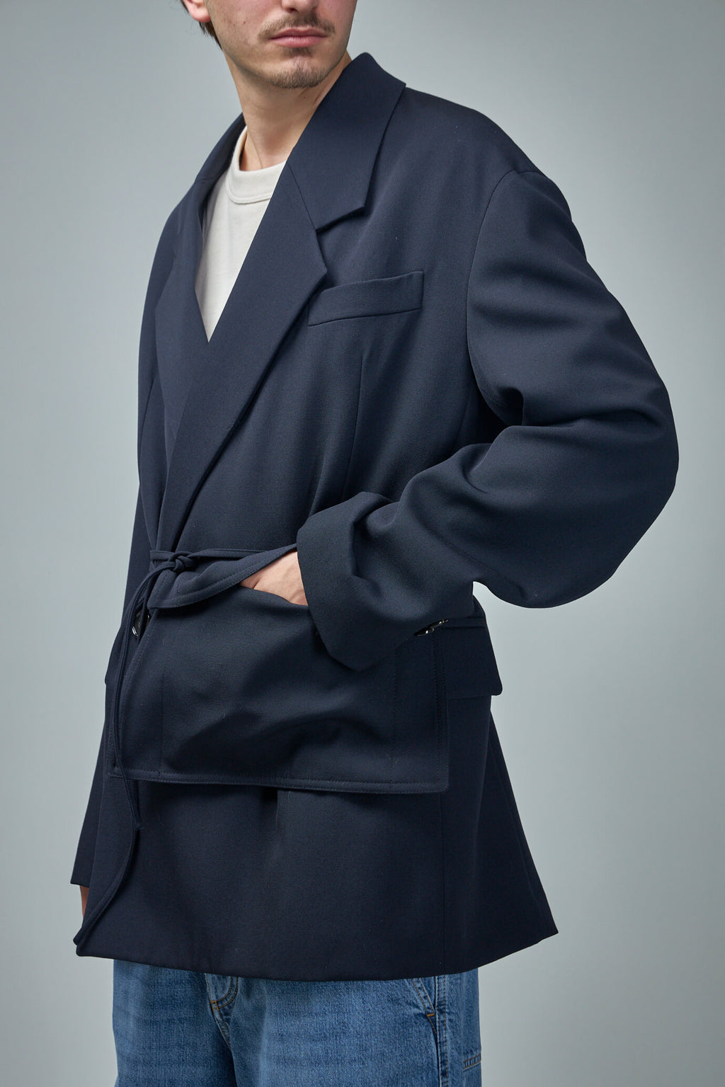 Compact Wool Gabardine Blazer