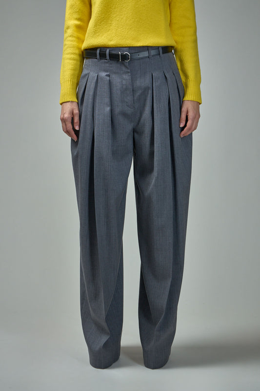 Wool Pleated Pants