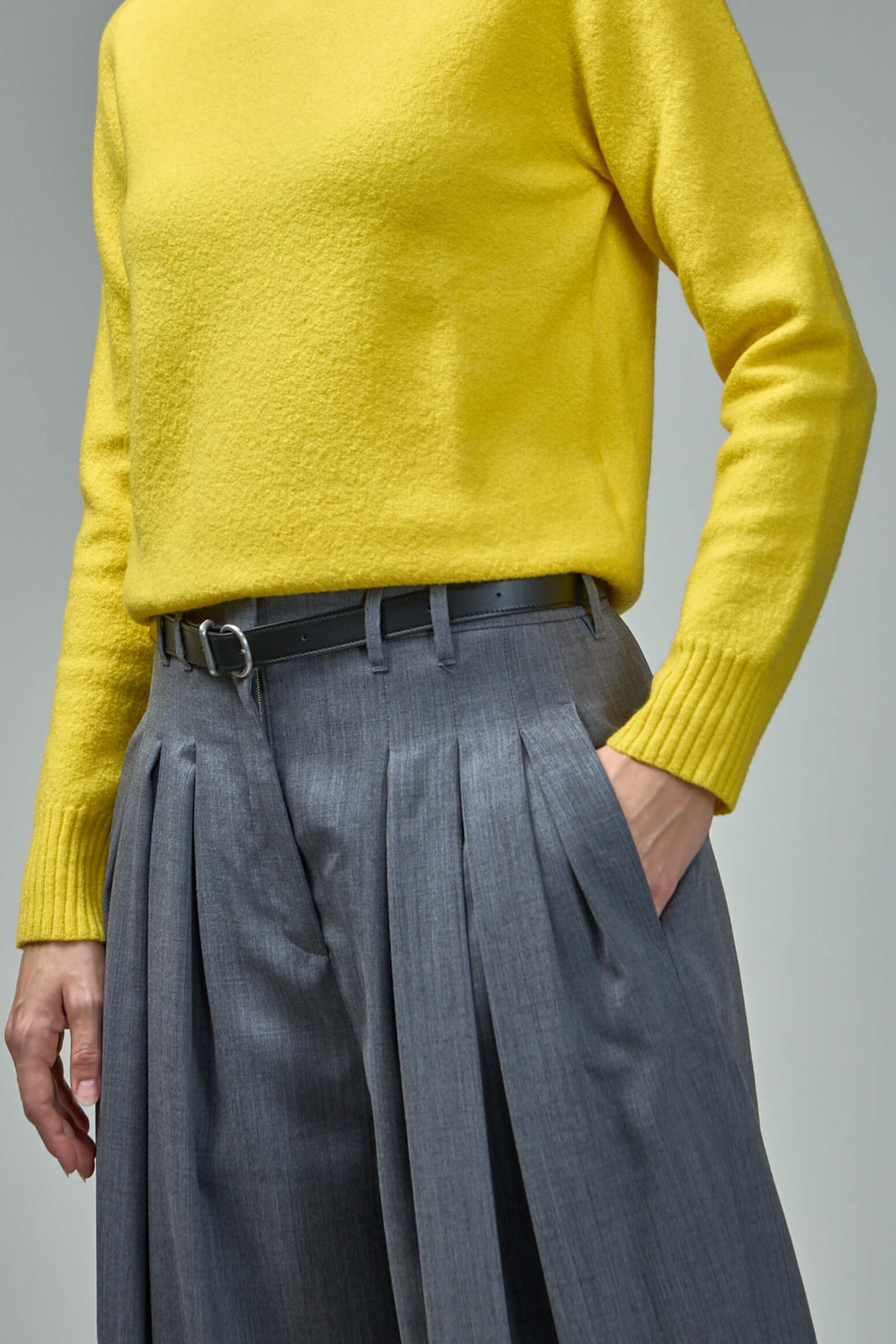 Wool Pleated Pants