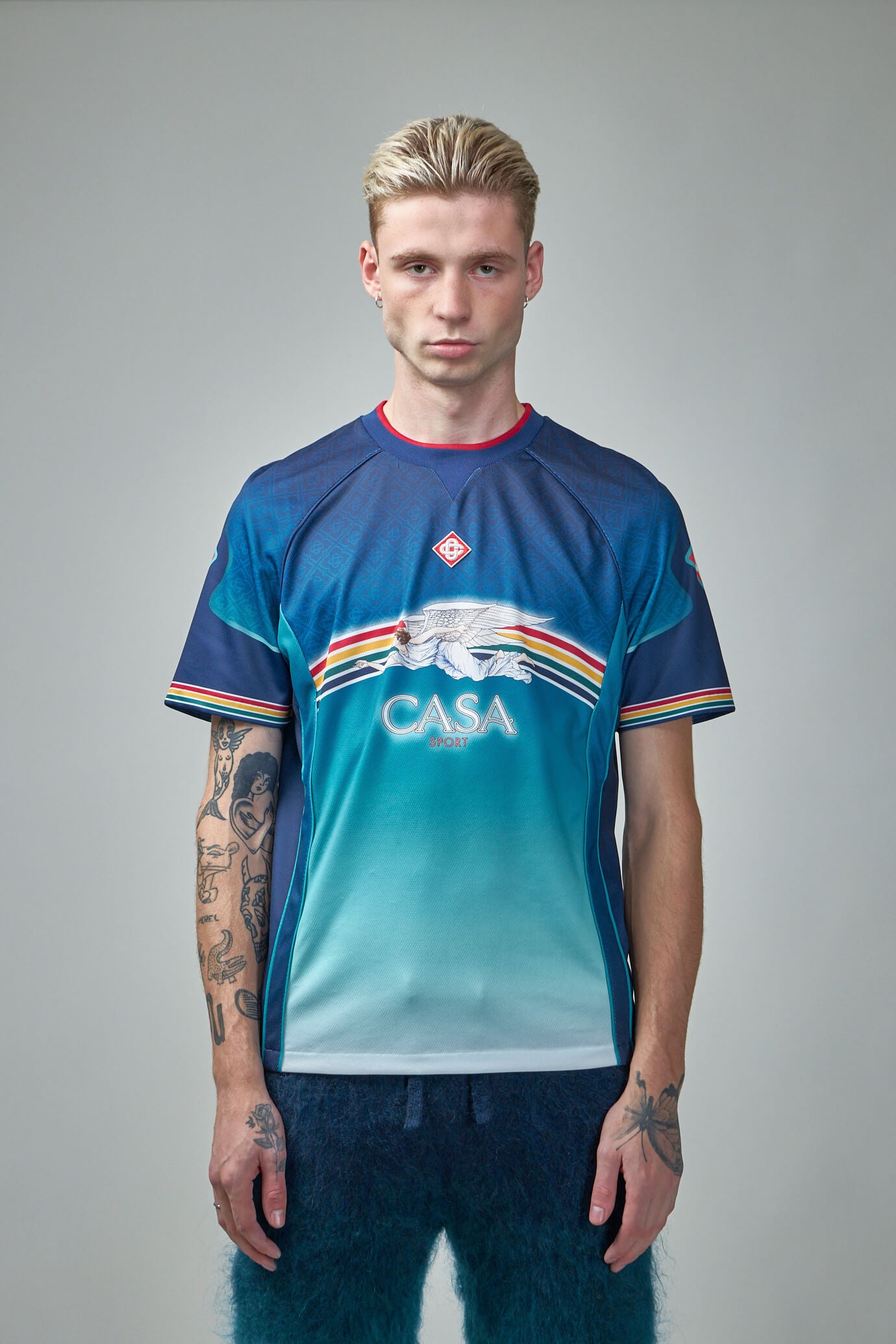 Mens Printed Football Top La Deesse du Stade