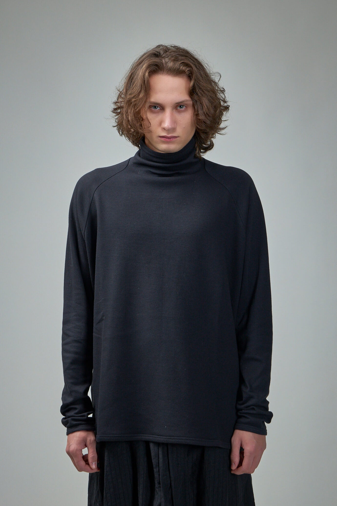 Tee#85 Wide Fit Turtle Neck Tee Cotton Silk Squba