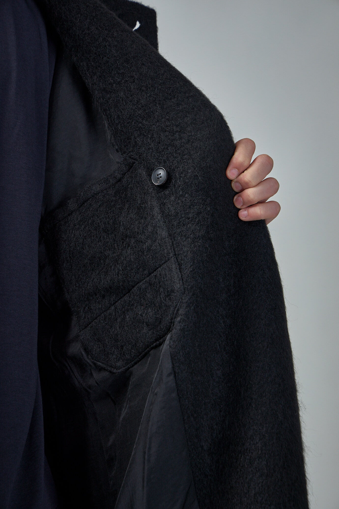 Coat#30 Oversized Double Breasted car Coat Tumbled Herringbone