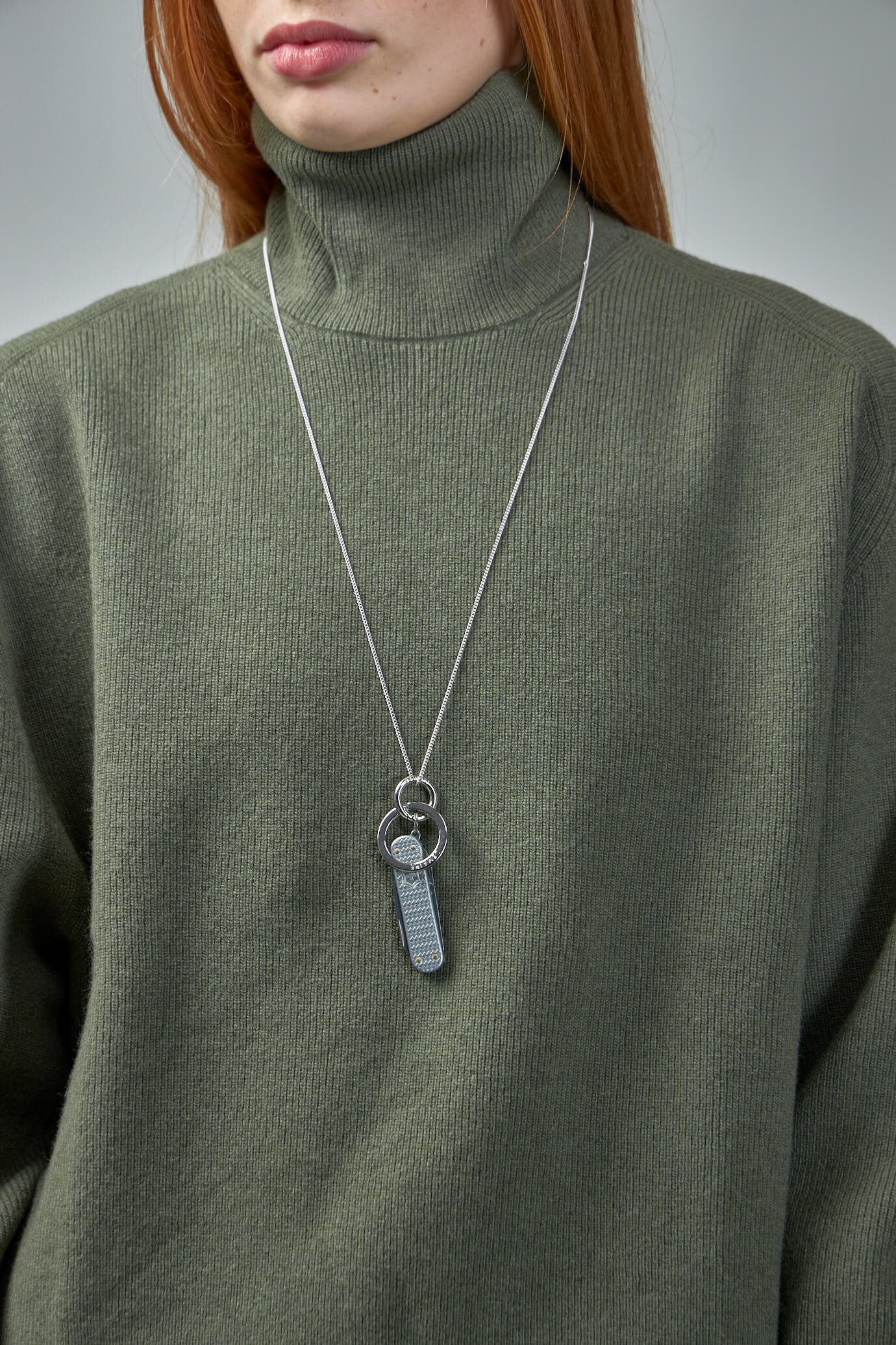 Mini Swiss Knife Necklace silver