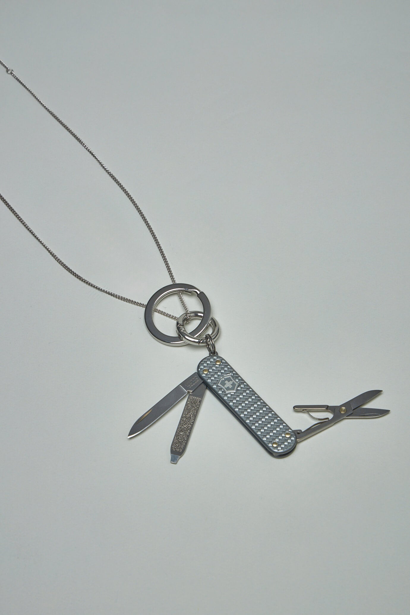 Mini Swiss Knife Necklace silver