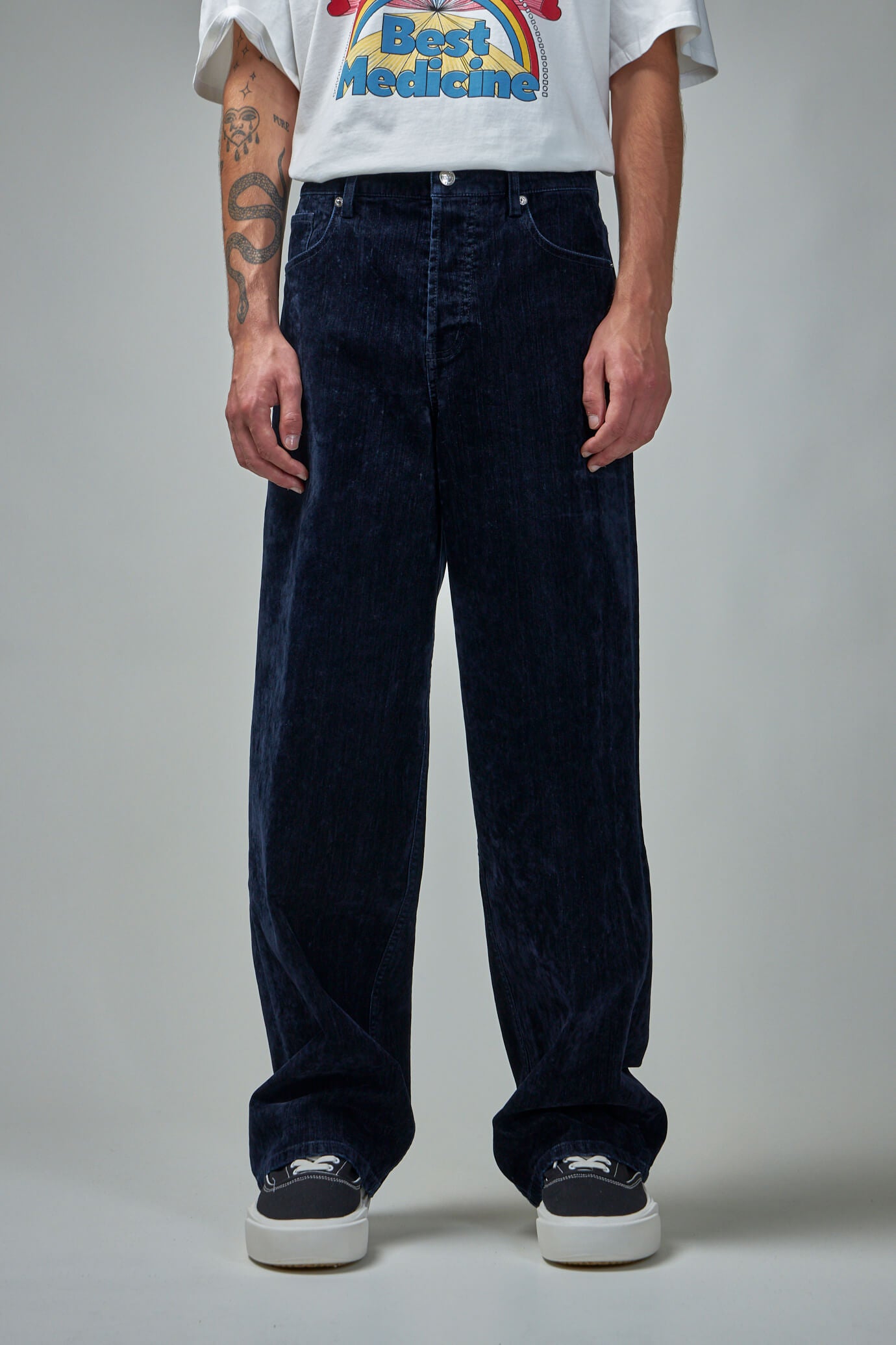 Moleskin Wide Jeans