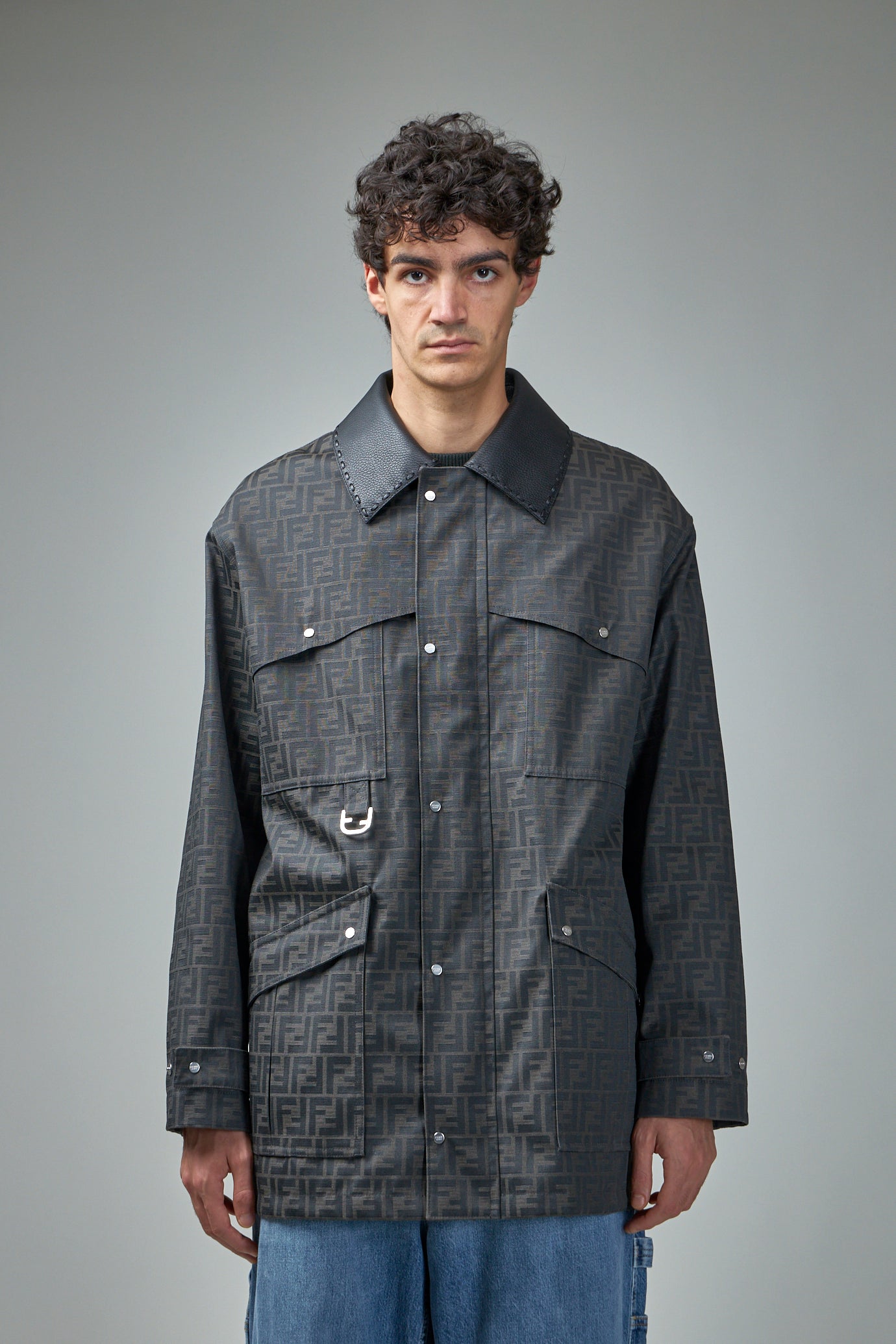 Waxed FF Jacquard Blouson