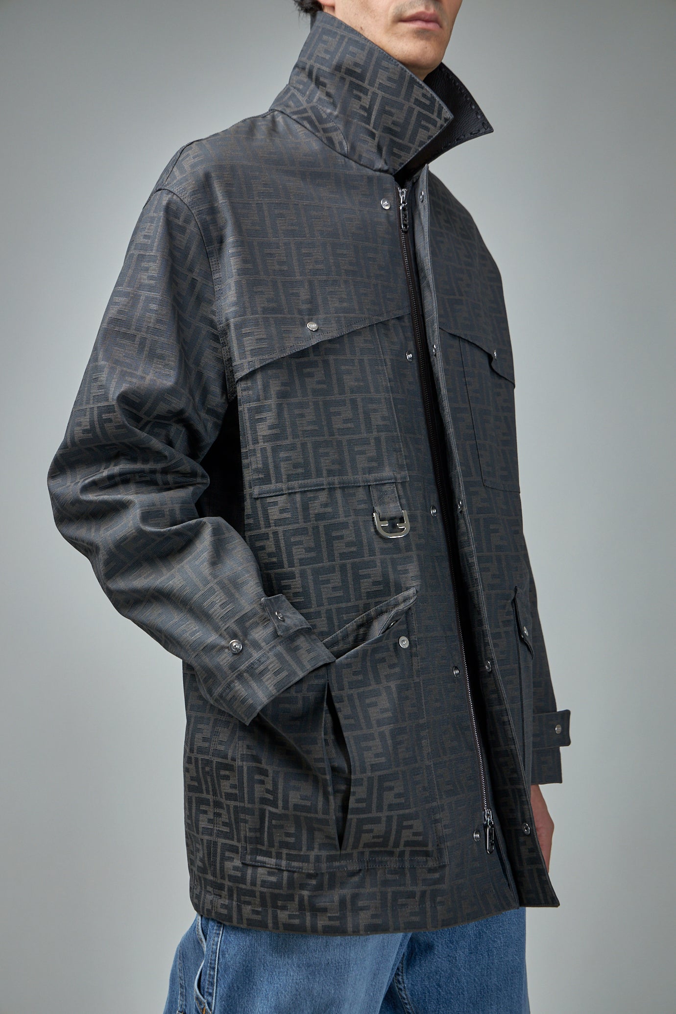 Waxed FF Jacquard Blouson