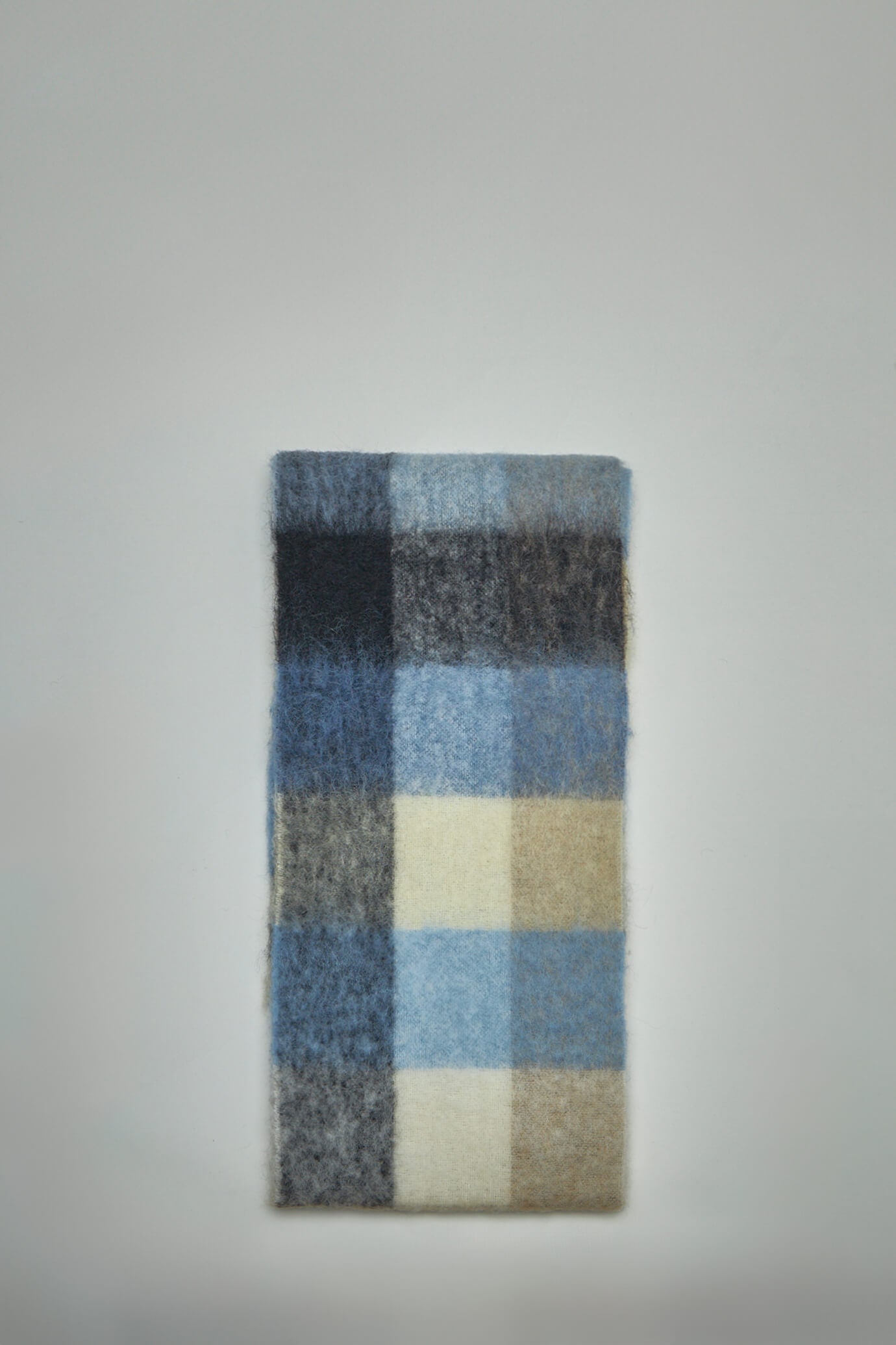 Mohair Check Scarf