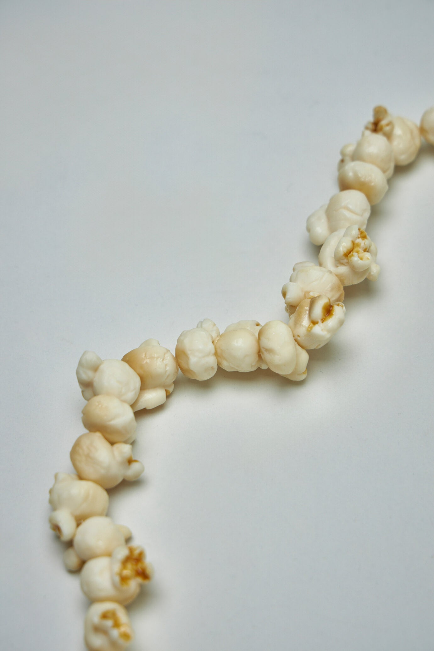 Popcorn Silver-tone Resin Necklace