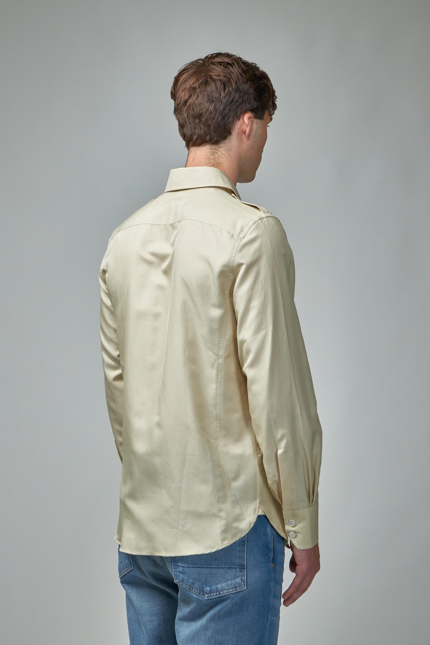 Cotton Silk Air Finishing Military Leisure Shirt