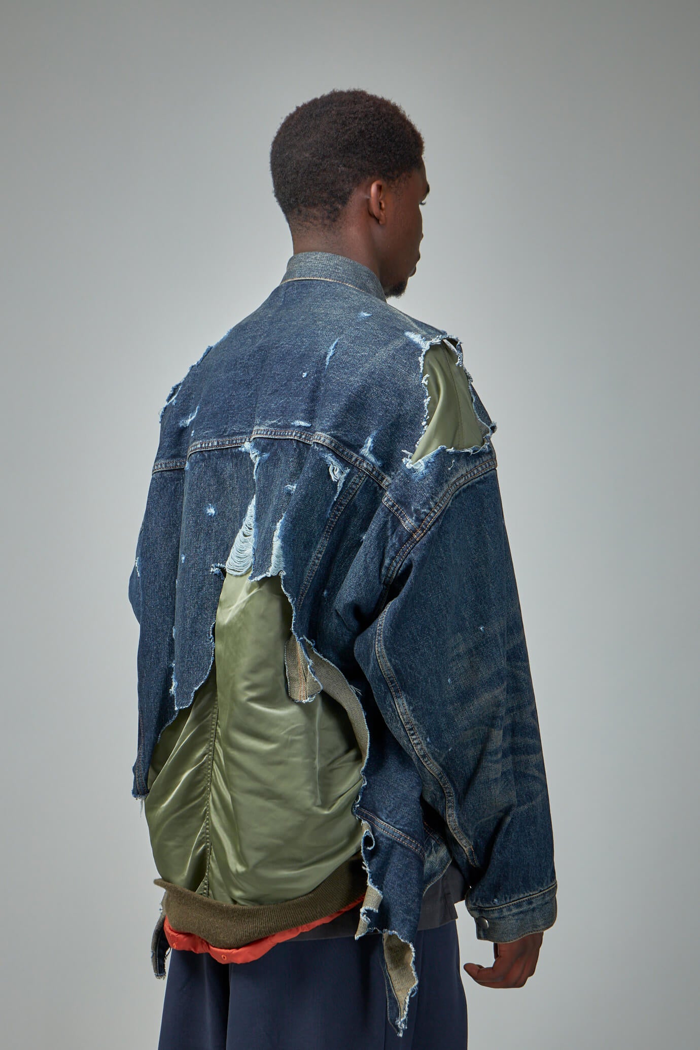 Layered Denim x Flight Jacket