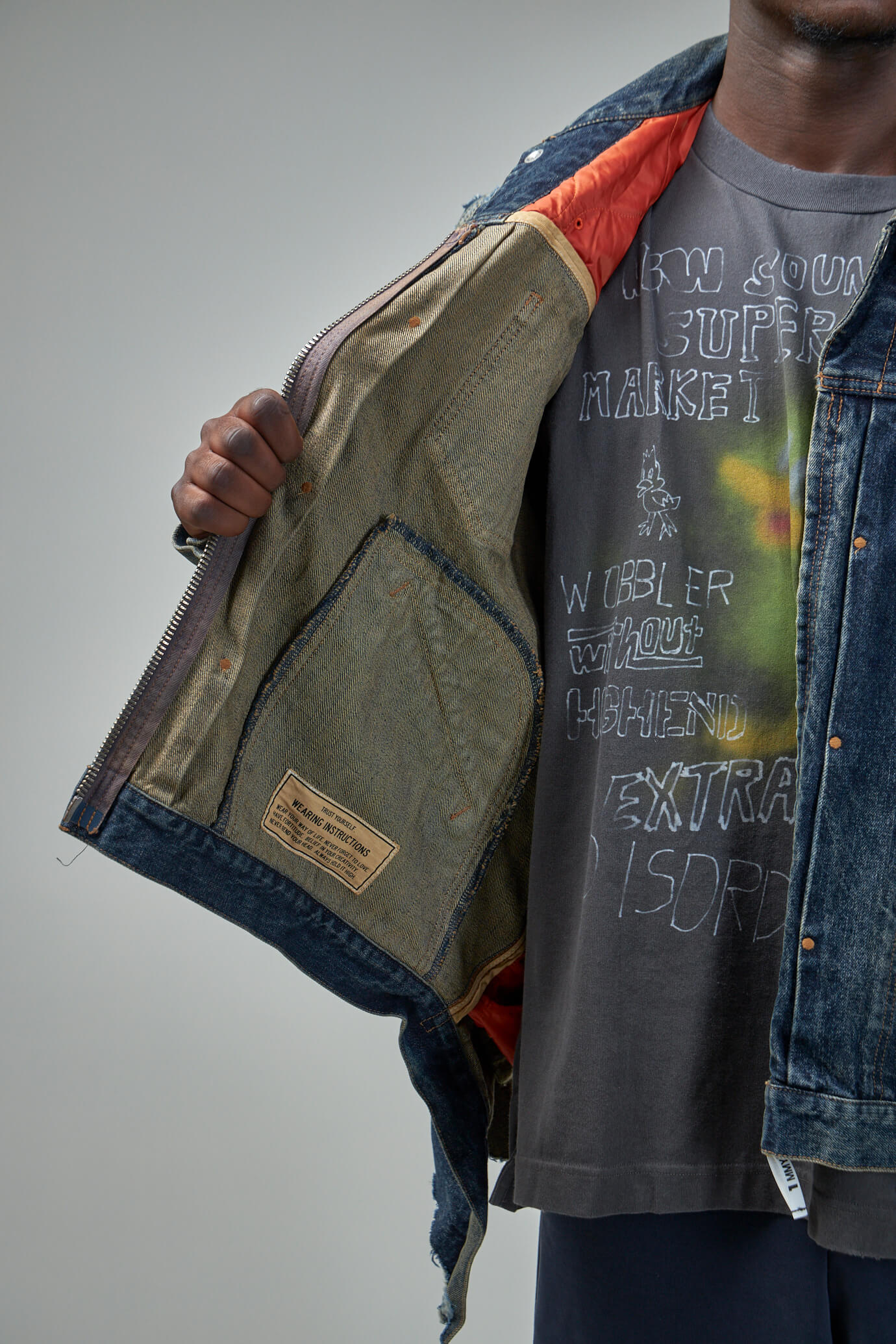 Layered Denim x Flight Jacket