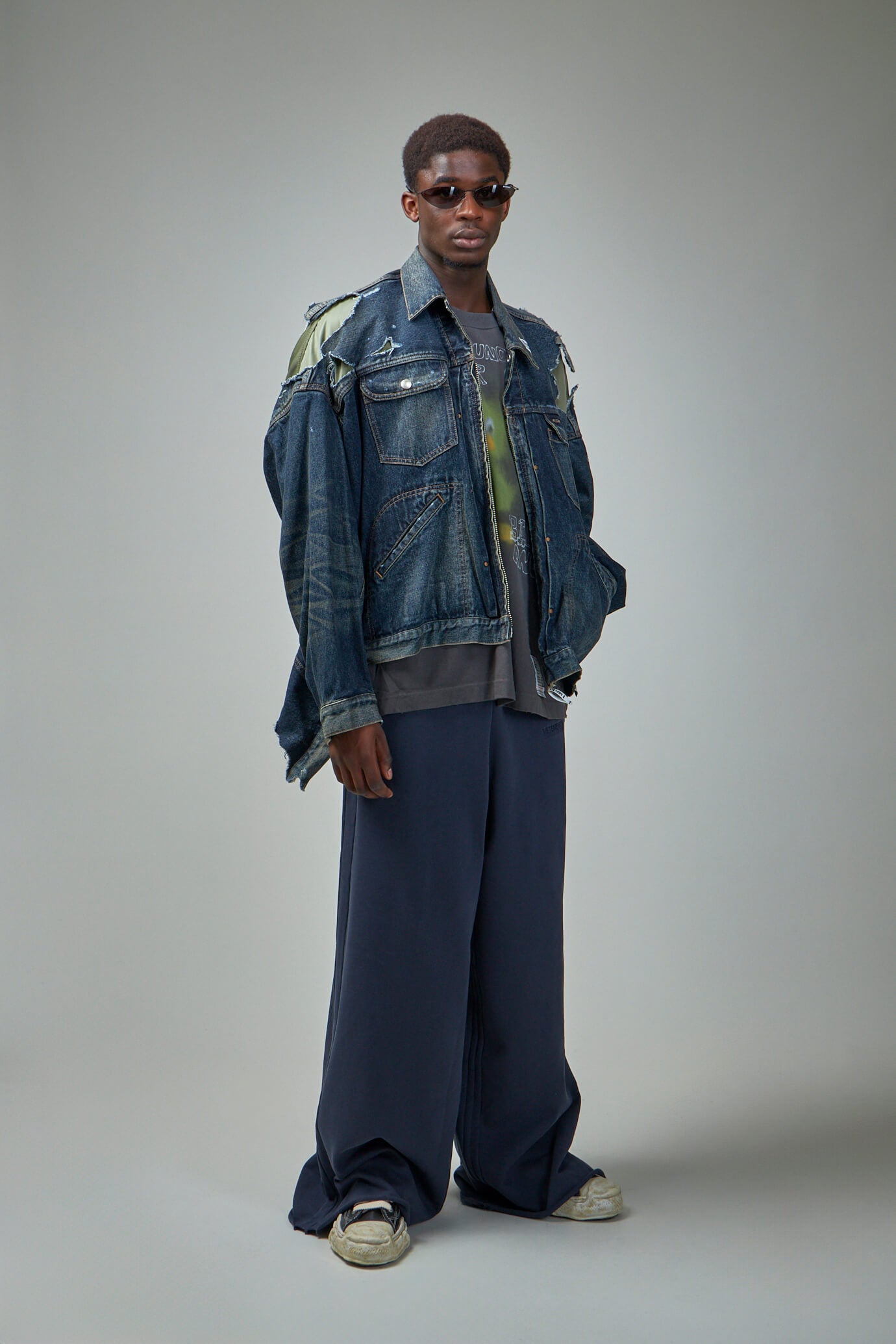 Layered Denim x Flight Jacket