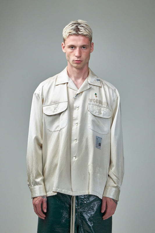 Bleached L/S Satin Shirts