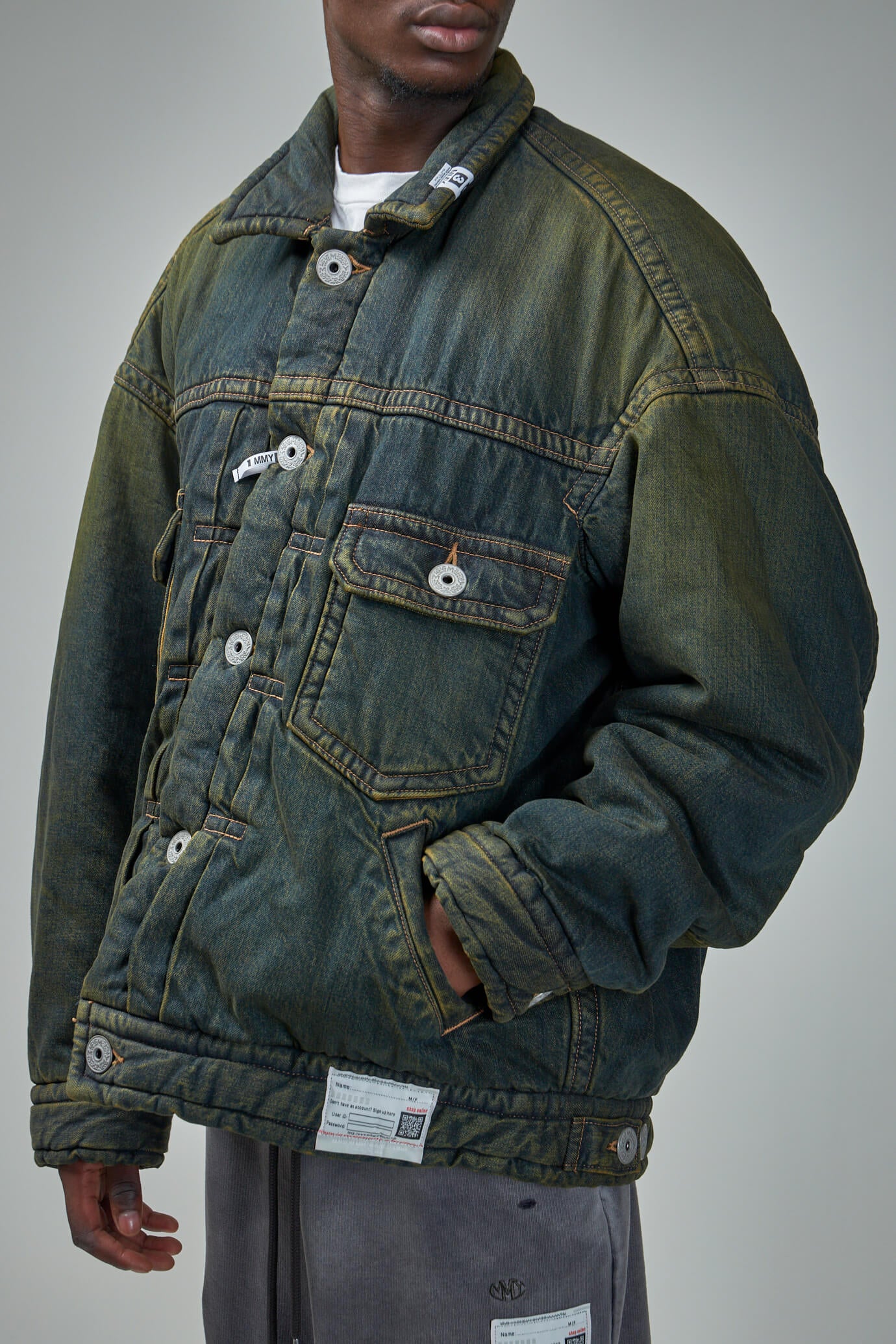 Puffer Denim Jacket