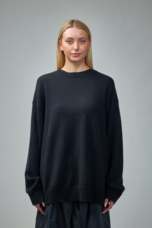 C-Neck Bottom Rib Oversize Sweater