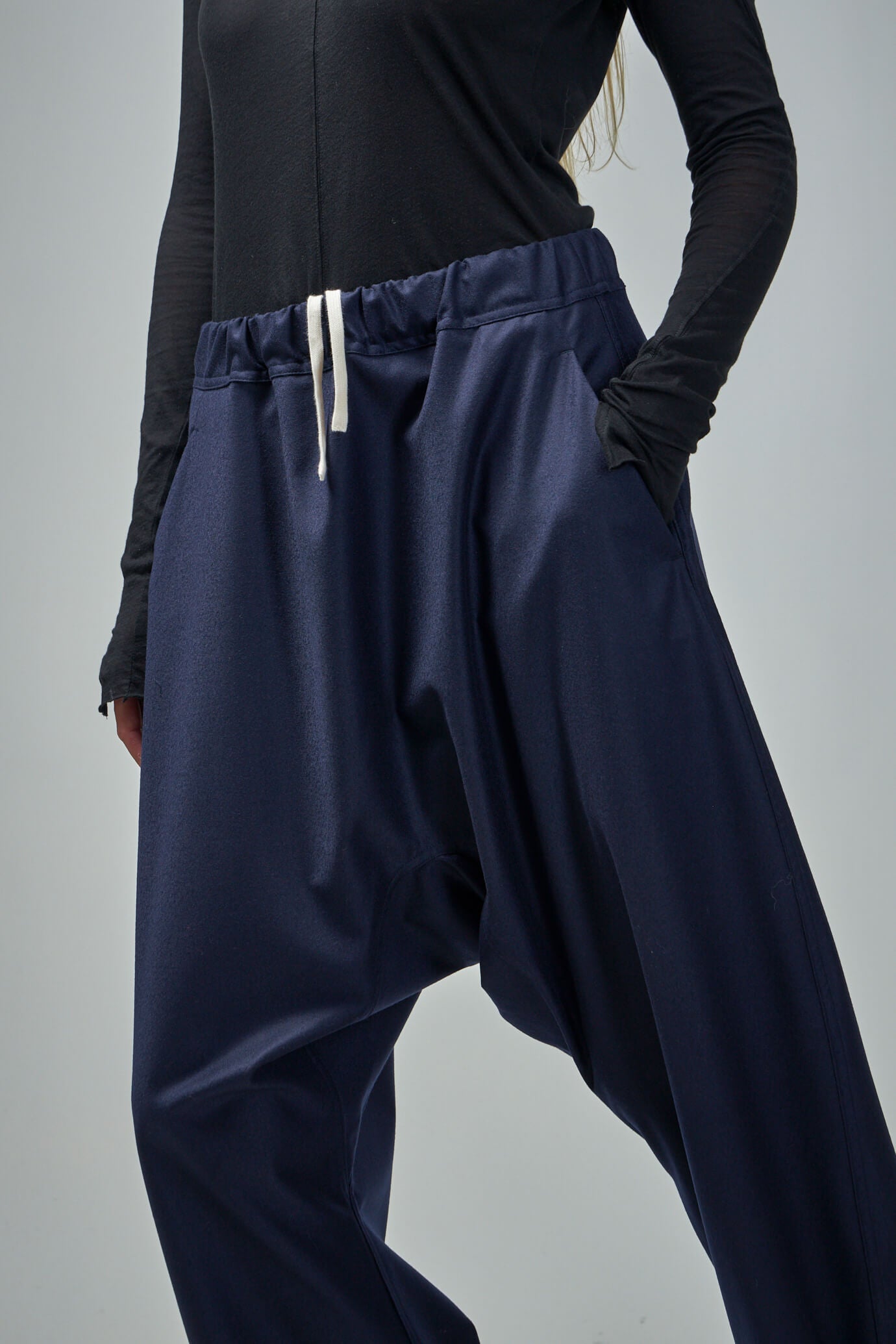 Relaxed Extra Low Crotch Pants Drawstring