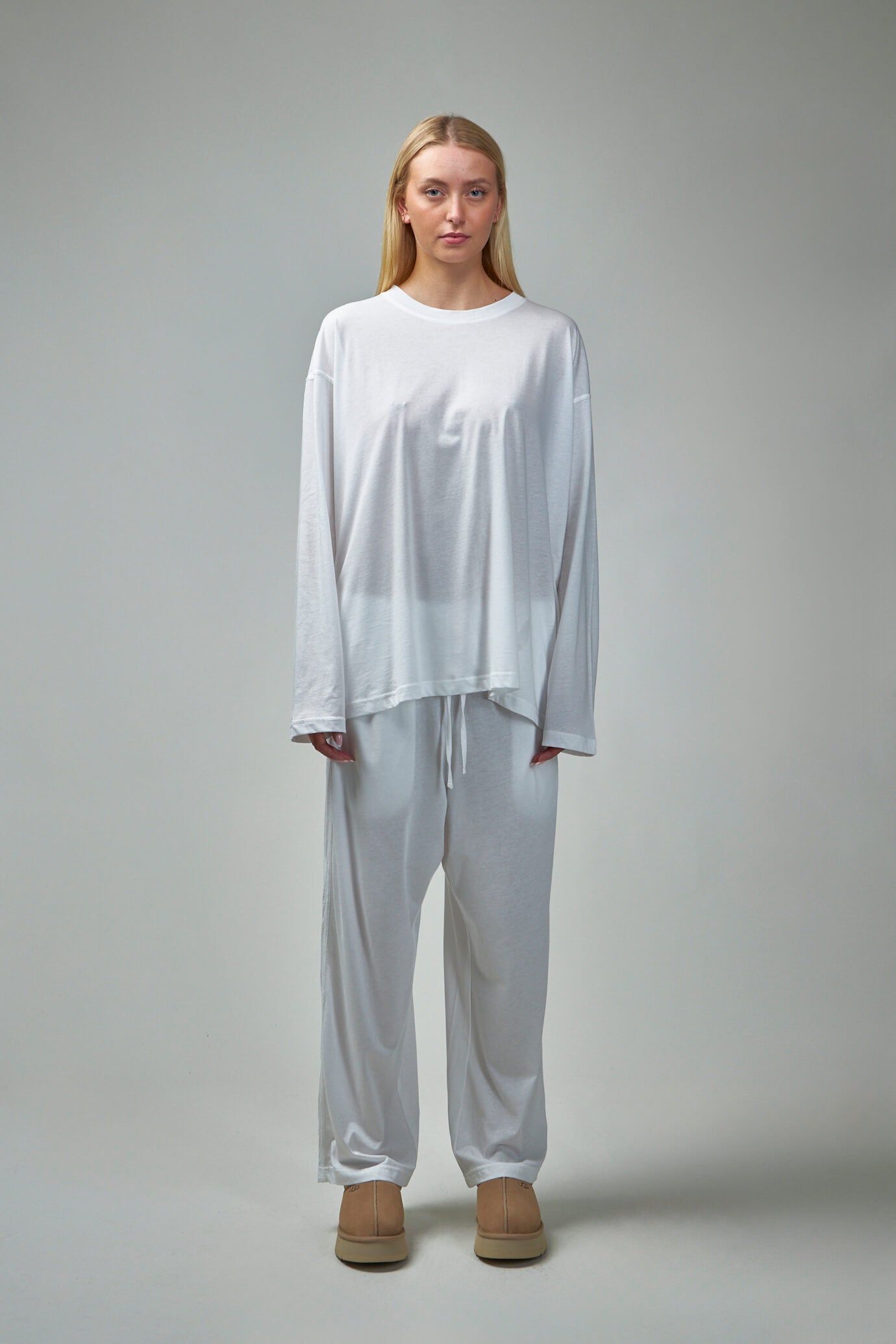 Long Sleeve C-Neck Pajama In Fine Jersey