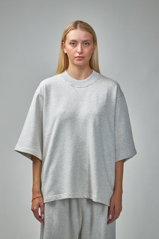 Short Sleeve Cropped Sweatshirt