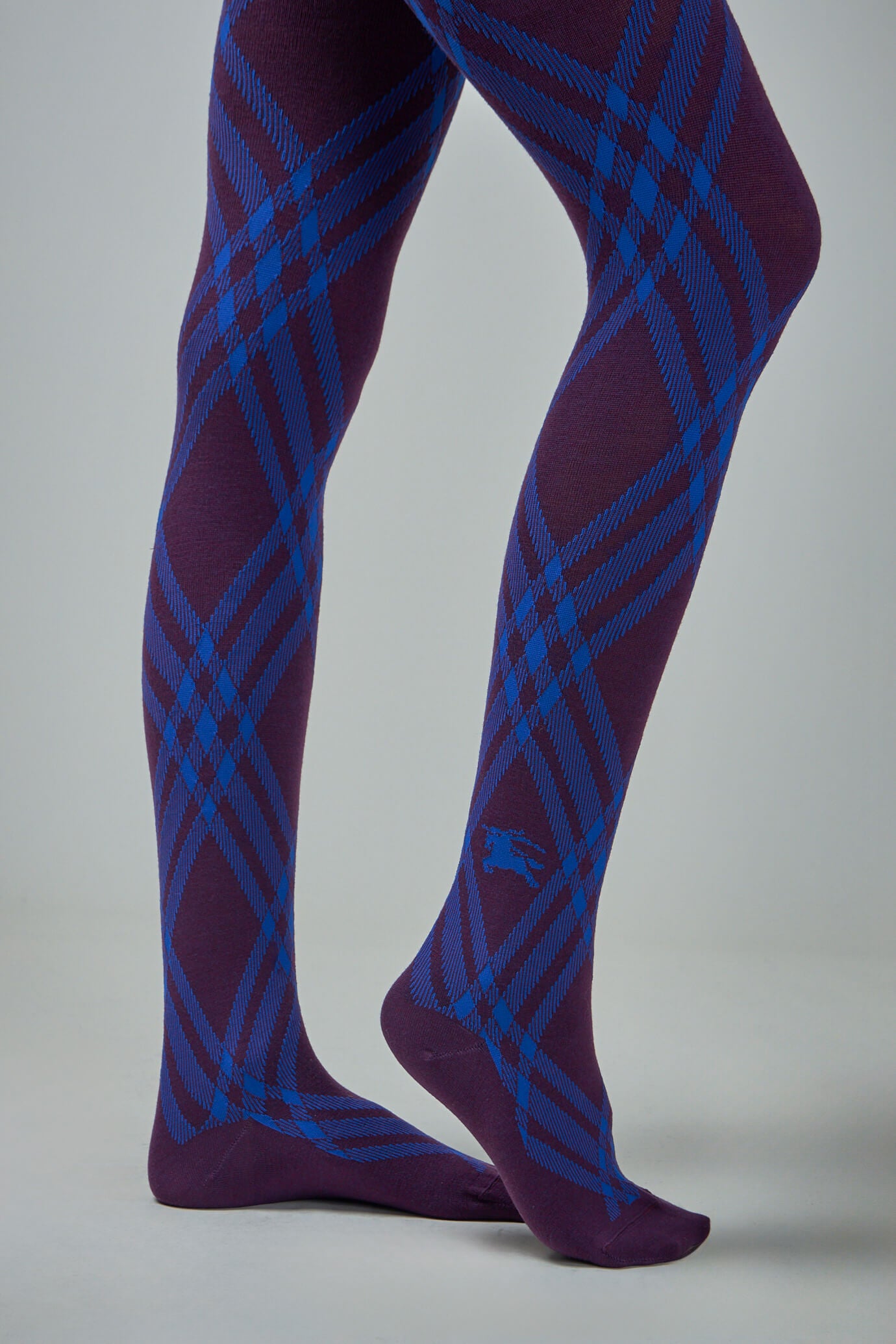 Check Wool Blend Tights