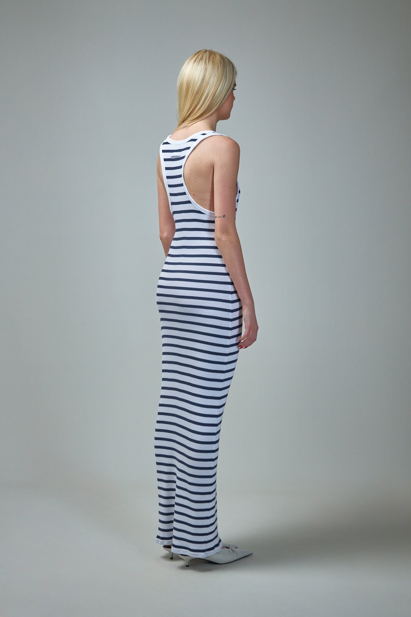 "The Strapped Marinière" Maxi Dress